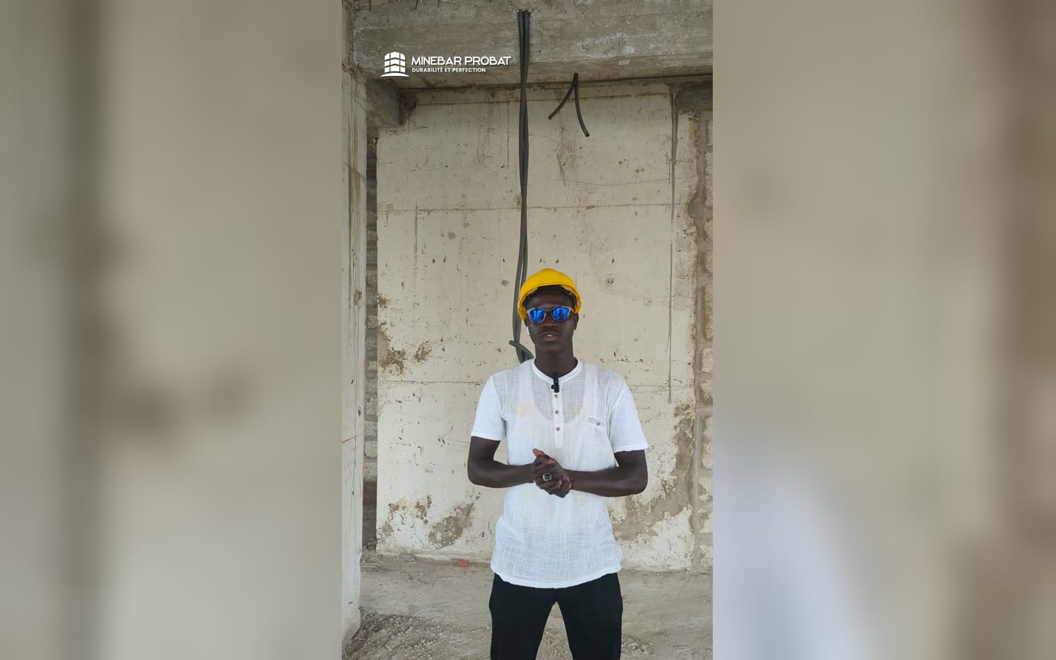 Image du film de marque Minebar ProBat, sur chantier